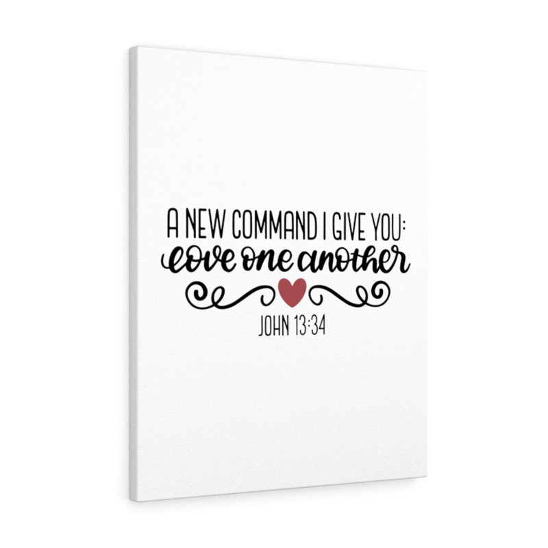 Love One Another John 13:34 - Wrapped Canvas Print, 61cm H x 46cm W