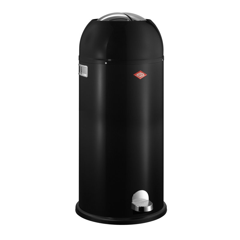 Step On Kitchen Trash Can, 40 L, 83cm H x 37.5cm W x 37.5cm D, Black