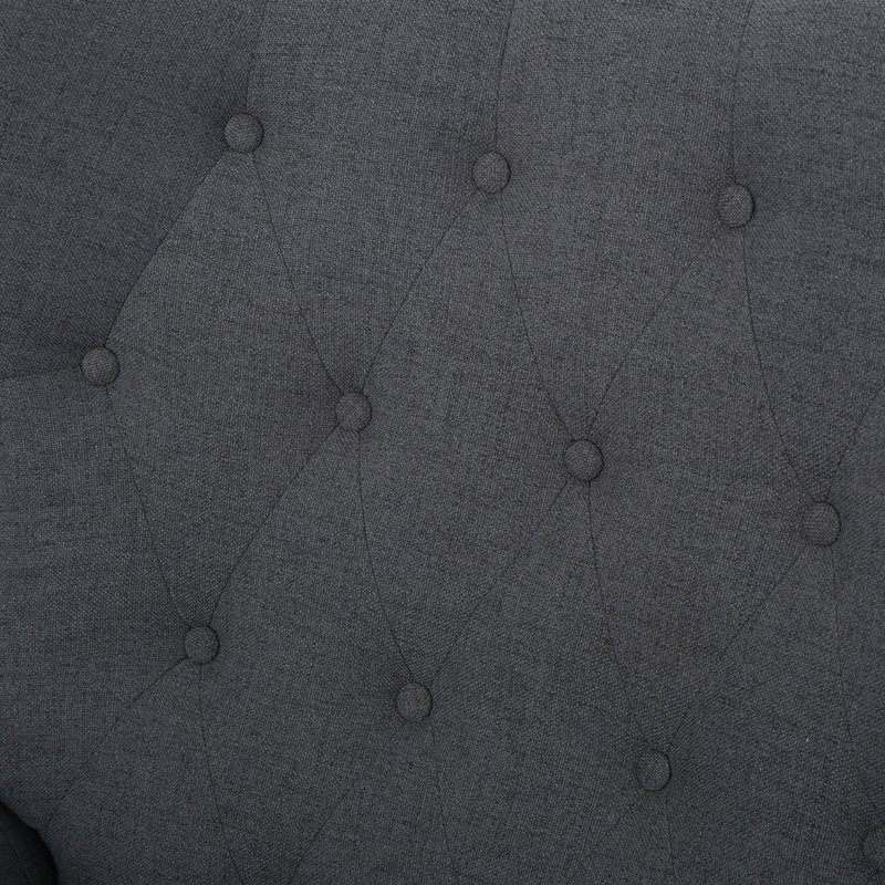 Fauteuil inclinable manuel standard de 35,83 po de largeur Lothrop, 100 % polyester - gris charbon