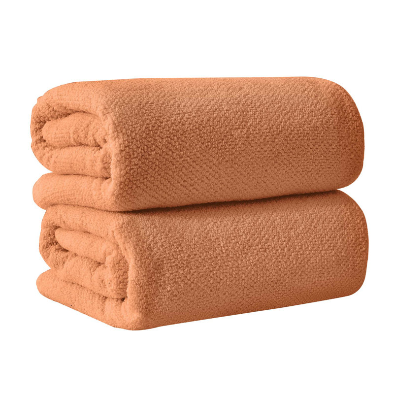 100% Cotton Textured Bath Sheet, Bath Sheet - 2 Pack, Clay