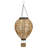 Wicker Hanging Solar Hot Air Balloon Lantern with Glass Panels and Metal Frame-125845215