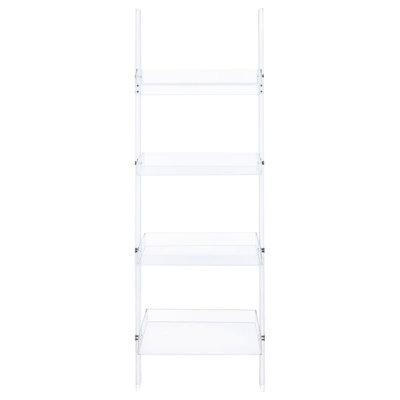 4-Shelf Modern Office Clear Acrylic Bookcase Decoration