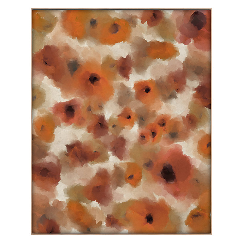 Floral Wash 1, Cadre en érable, H 37 po x l 30 po