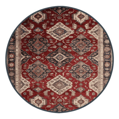 Tapis persan noir lavable à la machine