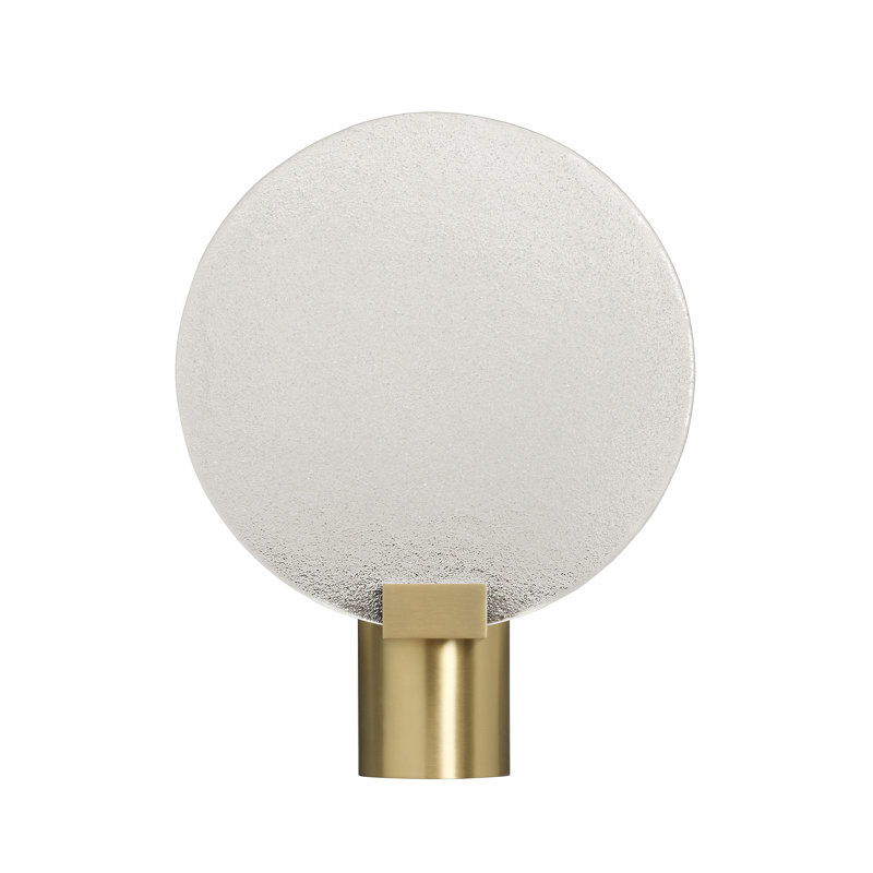 Nimbus Flush Mounted Sconce, Satin Brass