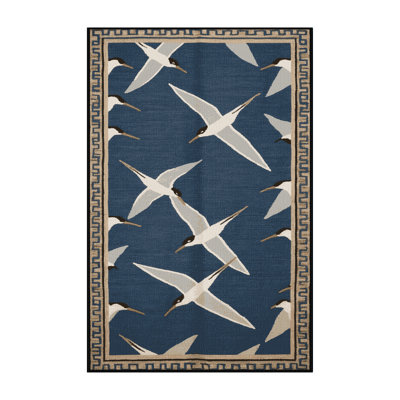 Washable Arctic Tern Birds Area Rug