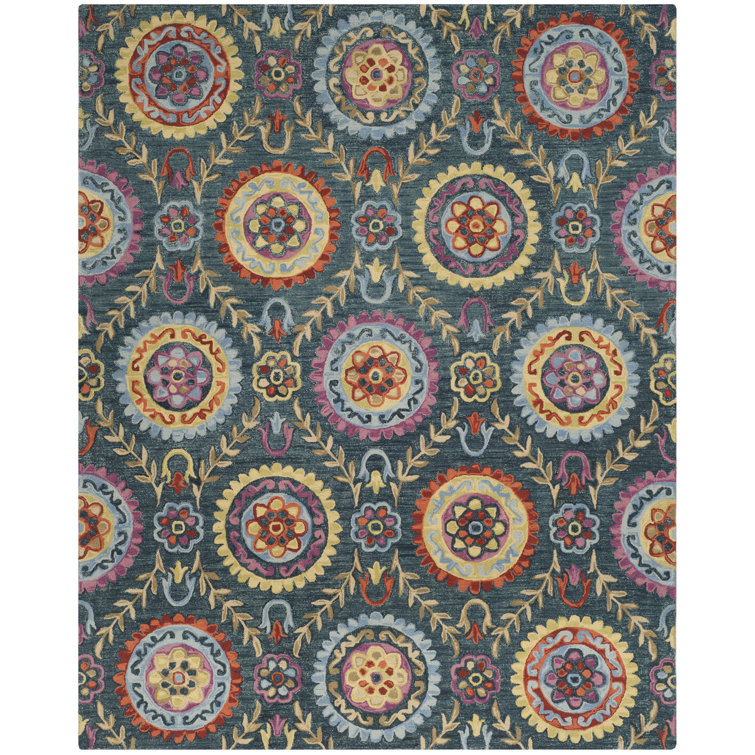 Tomo Hand Hooked Wool And Cotton Floral Rug
