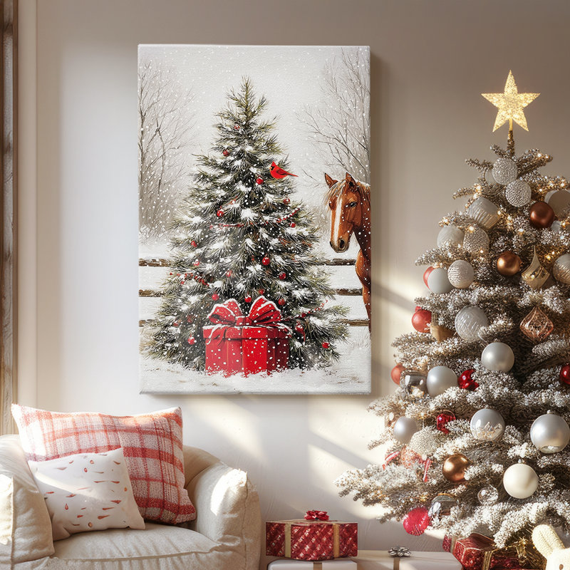 «Twilight of Frostlit Icicles» - Toile tendue avec châssis de qualité supérieure, H 12 po x l 8 po