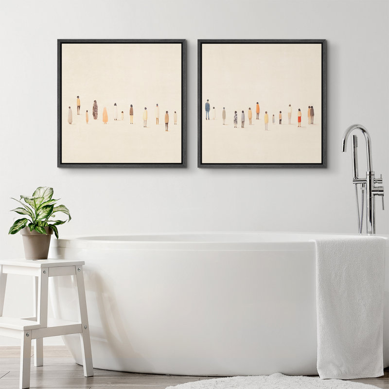 «Living People Portraits», œuvre d'art unique sur toile encadrée, impression sur toile, Cadre flottant noir
