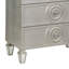 Commode 5 tiroirs Jassel en argent et miroir