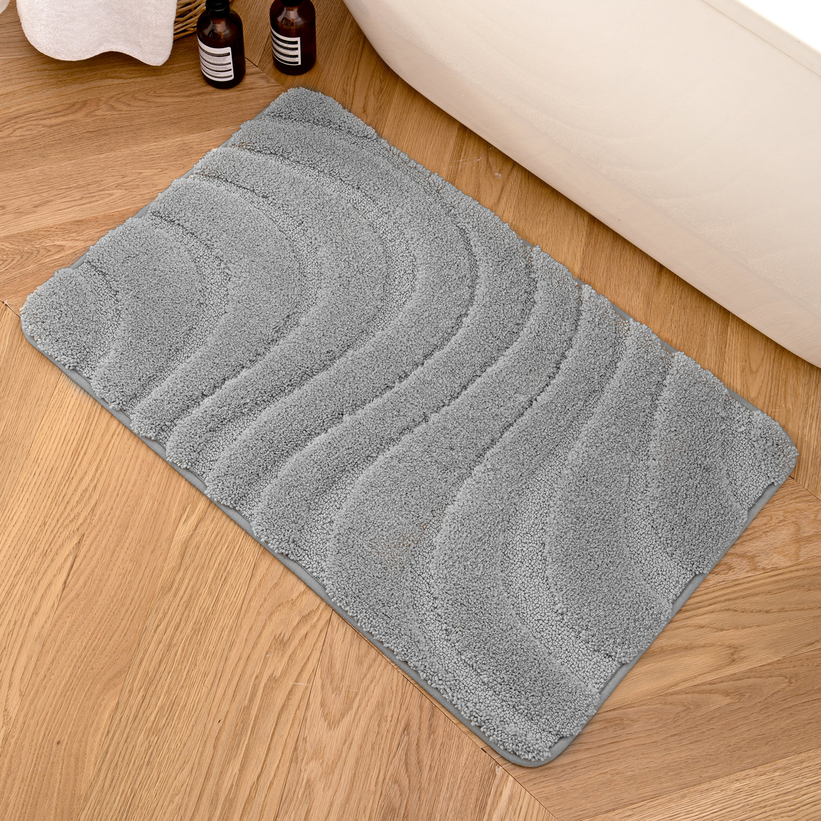 Gagetown Bath Rug, 24" W x 36" L, Light Gray