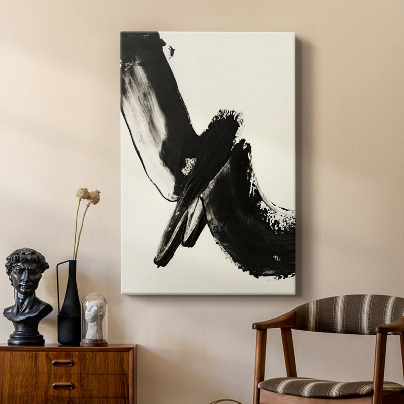 Expression noire I - galerie Cavas sur mesure, H 12 po x l 8 po