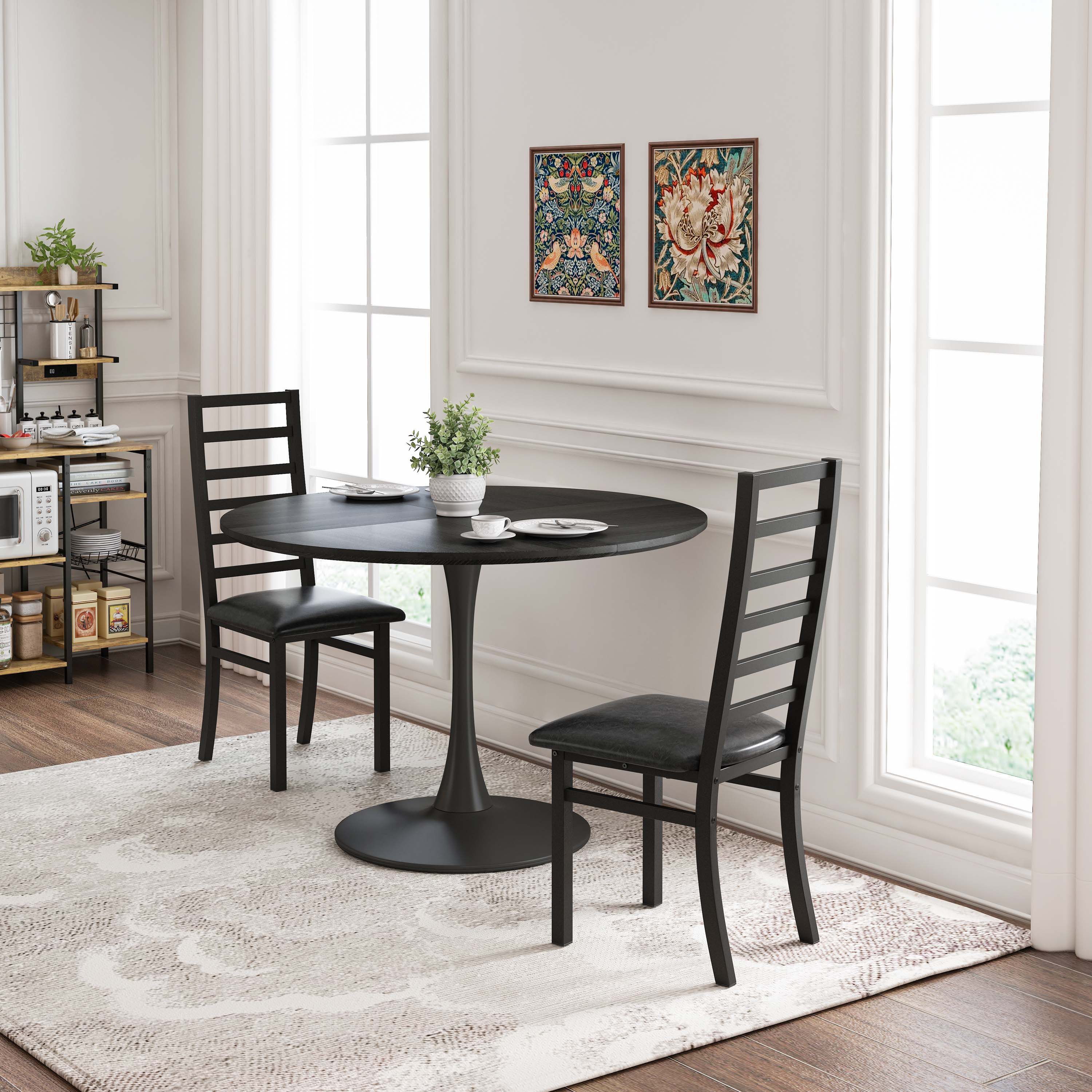 George Oliver Dining Table Set for 4, 47 Inch Table with 4 Chairs for ...