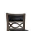 Curved Lattice Back Swivel Barstool With Leatherette Seat