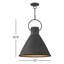 Luminaire suspendu conique à 1 lumière Dax-1742840509-1742840506