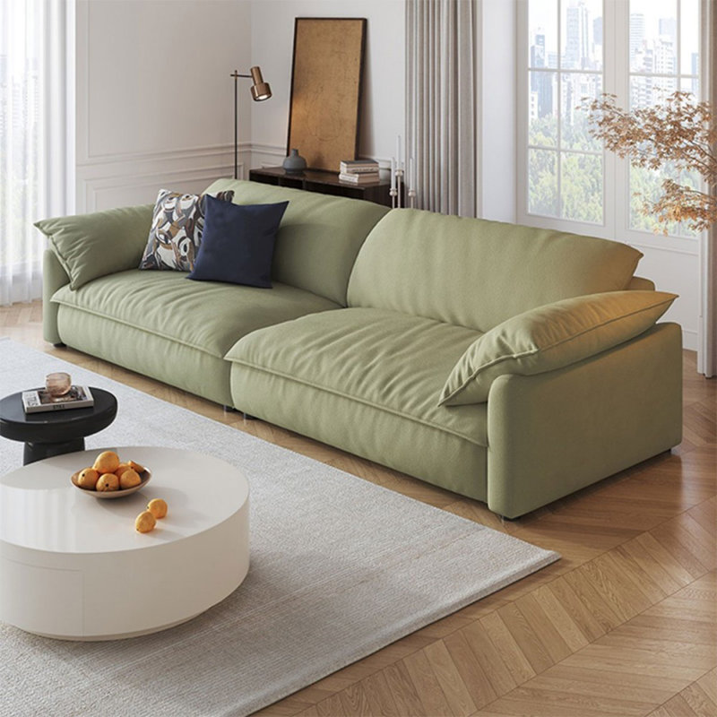 Coussin modulaire en polyester vert, 3, Vert, H 33,86 po x l 90,55 po x P 36,22 po