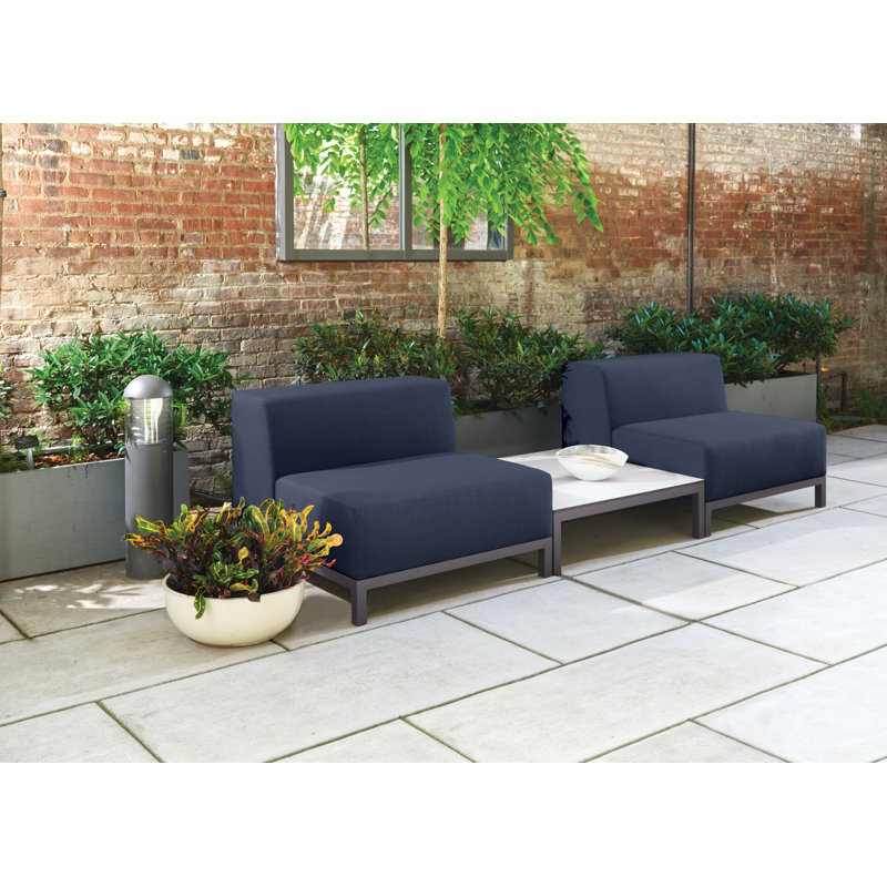 Koral Outdoor 3 - Piece Conversation Set, No