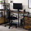 Bureau rampe avec finition chêne vieilli et noir