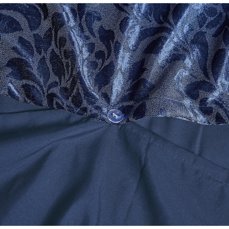 Microfiber Solid Colour Duvet Cover Set, Blue, Super King Duvet Cover Set + 2 Standard Shams