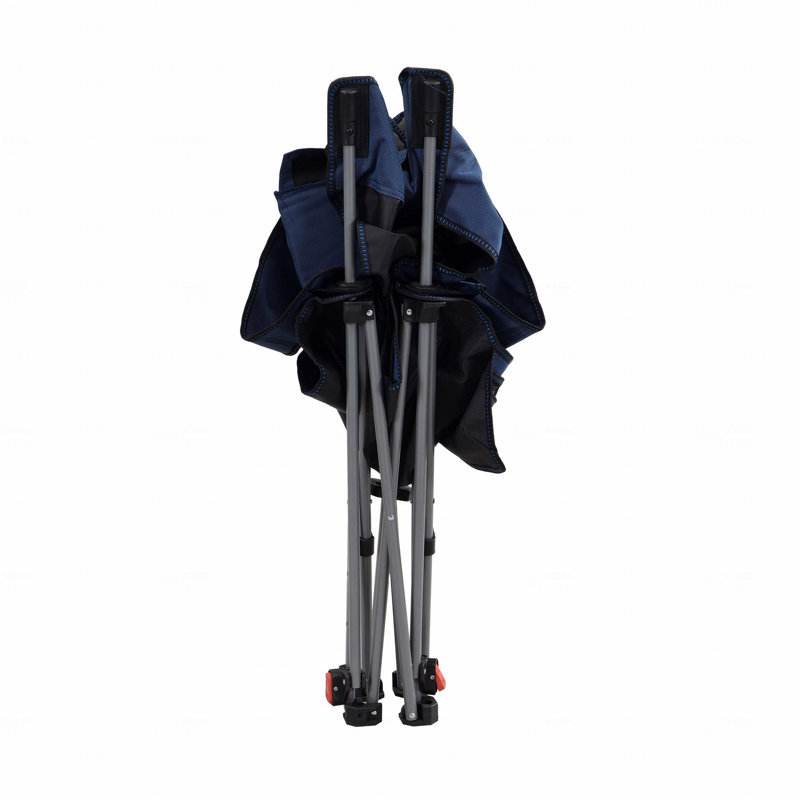 Outdoor Camping Chairs Folding/Portable Design/Adjustable Reclining Chair(Three-Level Adjustment), Side Pockets & Cup Holder,Carry Bag,Dark Blue