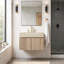 Meuble-lavabo mural de luxe en chêne de 61 cm (24 po) - Meuble suspendu moderne (meuble seulement)