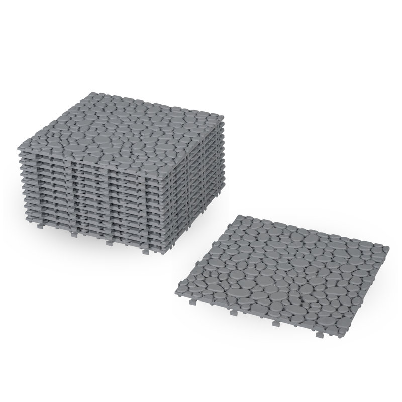 Carreaux de terrasse en plastique, Gris