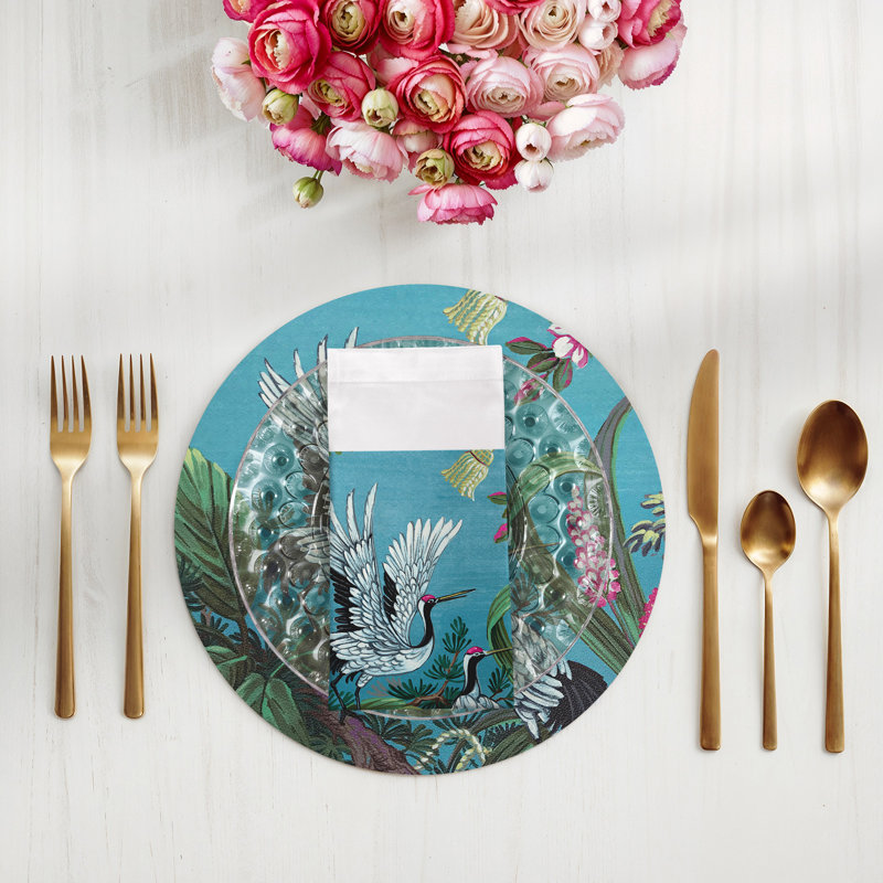 Summer Palace Cotton Sateen Dinner Napkins, Sarus