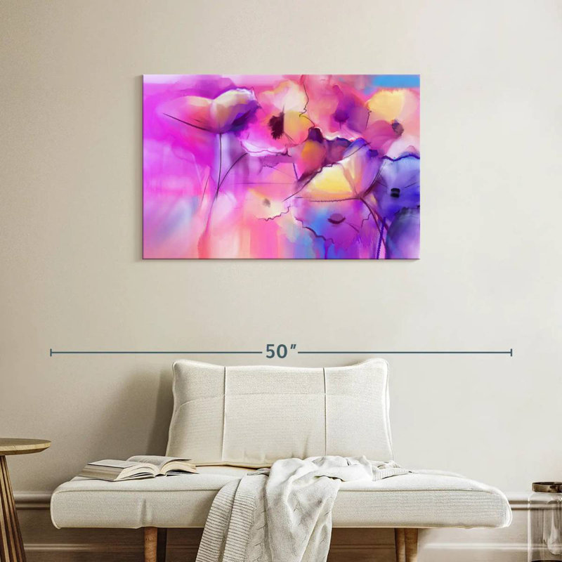 Avery Hot Pink Abstract, 24'' H X 36'' W