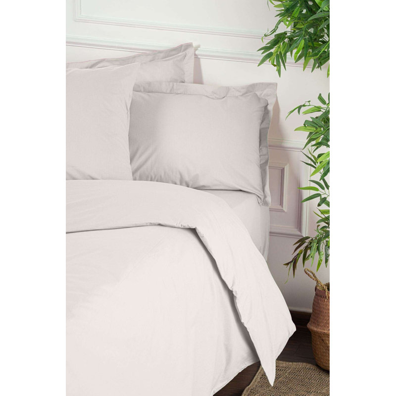 Ensemble de housse de couette, Housse de couette très grand et 2 taies d'oreille, Blanc