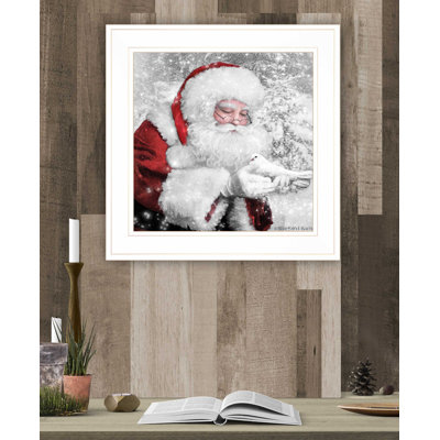 «Santa's Little Friends», art mural encadré pour le salon et la maison par Bluebird Barn