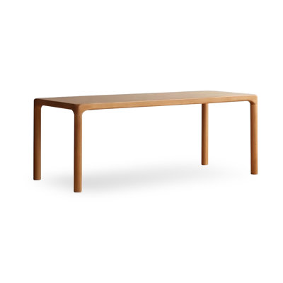 Burlywood Rectangular Solid Wood Dining Table