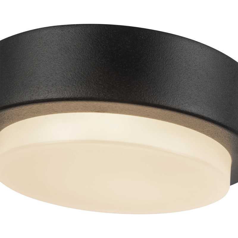Bailey 5-in Black dimmable LED Outdoor Ceiling Light, Matte Black, Matte Black