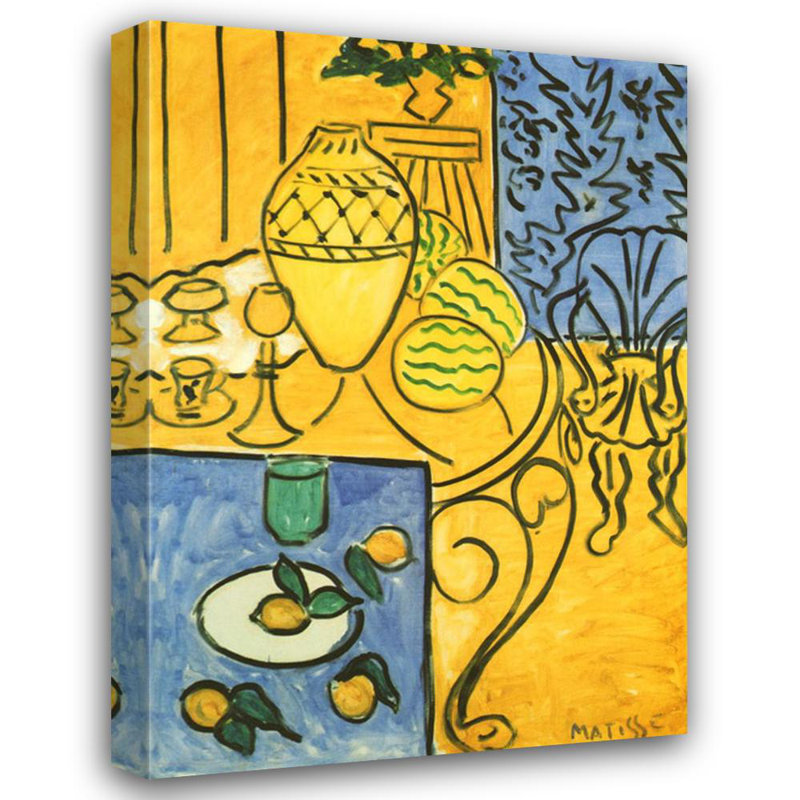 Interior in Yellow and Blue, 1946, 48" H x 34" W