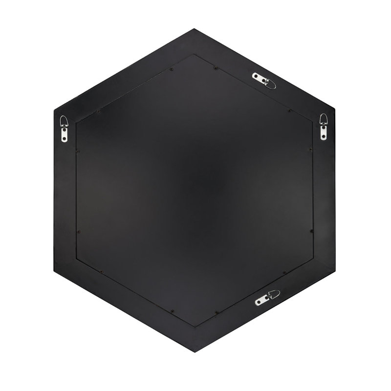 Hexagonal Blue Mother of Pearl Wall Mirror