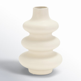 10” Dolomite Stacked Vase - Contemporary Abstract Stacked Sphere Decorative Table Vase - Home or Office Decor Accent - Flower Centerpiece Display Vase - Gift Idea