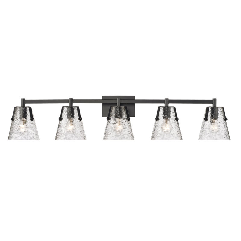 Éclairage pour meuble-lavabo à 5 lumières Baines, Noir mat