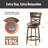 26” Vintage Upholstered Wood Counter Stool With Wide Back And Faux Leather Seat (Set of 2)-863424938-863402591