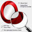 Red Perpetual Pulse Vortex - Miroir mural moderne rouge ovale-91109573