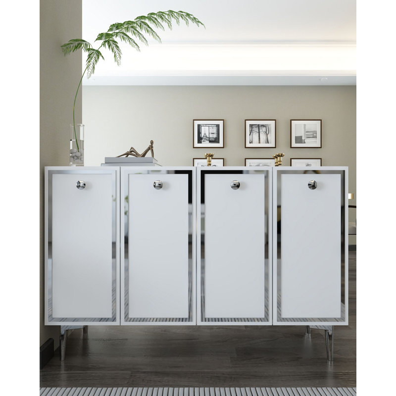 Console Esposito, Blanc + argent