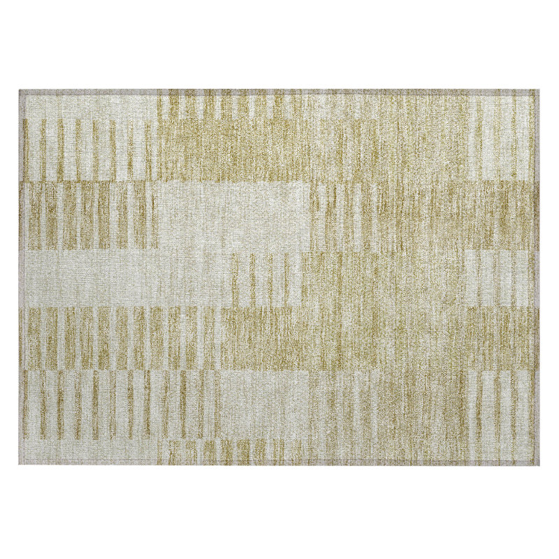 Lavonia Washable Striped Indoor / Outdoor Rug, Rectangle 1'8" x 2'6"