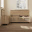 Tabouret d'angle avec rangement en rotin