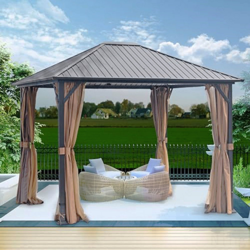Moustiquaire 10X12FT en métal, moustiquaire pour jardin avec acier galvanisé