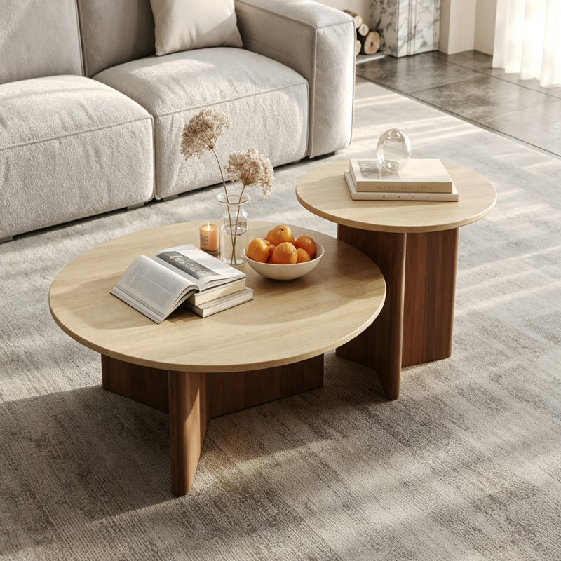 Engelhardt, H 14,96 po x l 27,55 po x P 27,55 po, Beige / brun noisette