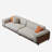 Nyair 111.8'' Square Arms  Compliant Sofa，Solid Wood Frame Couch