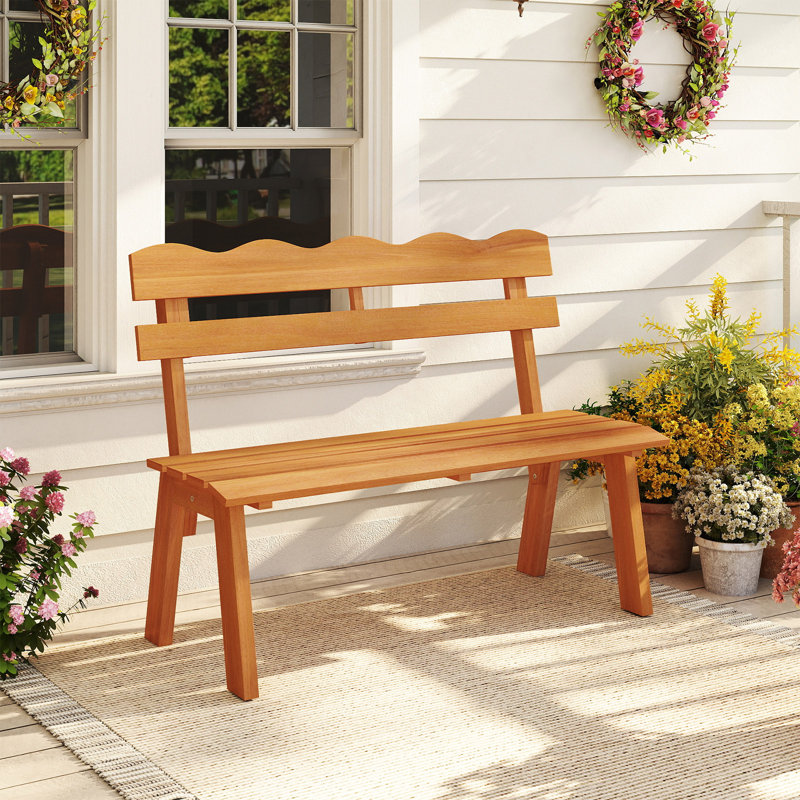 Solid Wood Outdoor Bench