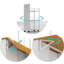 Îlot de cuisine mobile avec espace de rangement, barre de petit-déjeuner pliable à cadre en fer blanc avec étagères de rangement, crochets à tiroirs, table basse multifonctionnelle pour la cuisine