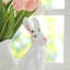 Ensemble de 2 pièces de table de lapin de Pâques en résine H 9,75 po