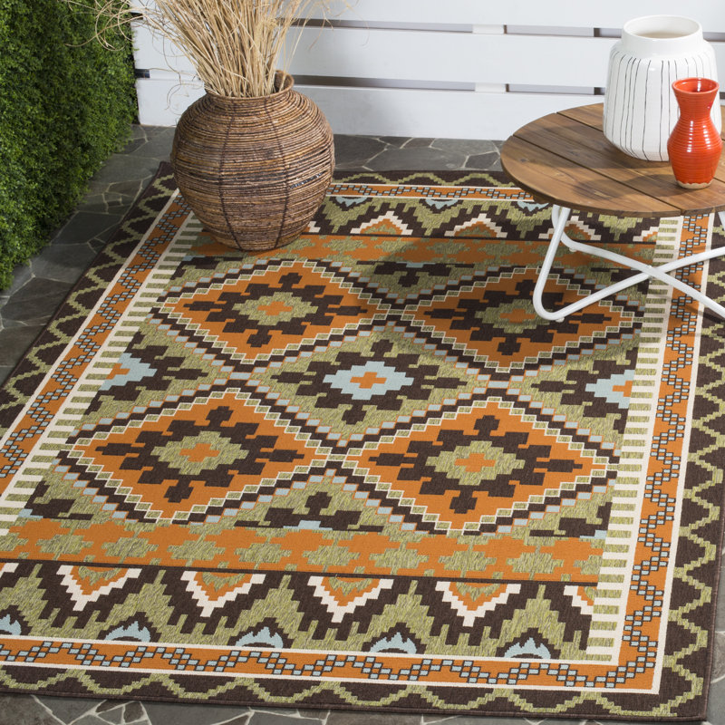 Northpoint Performance Oriental Indoor/Outdoor Area Rug, Rectangle 5'3" x 7'7"