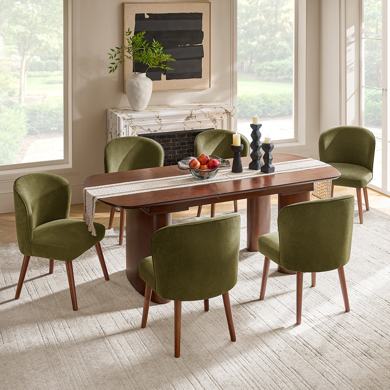 Monticello Dining Chair, 6, Moss