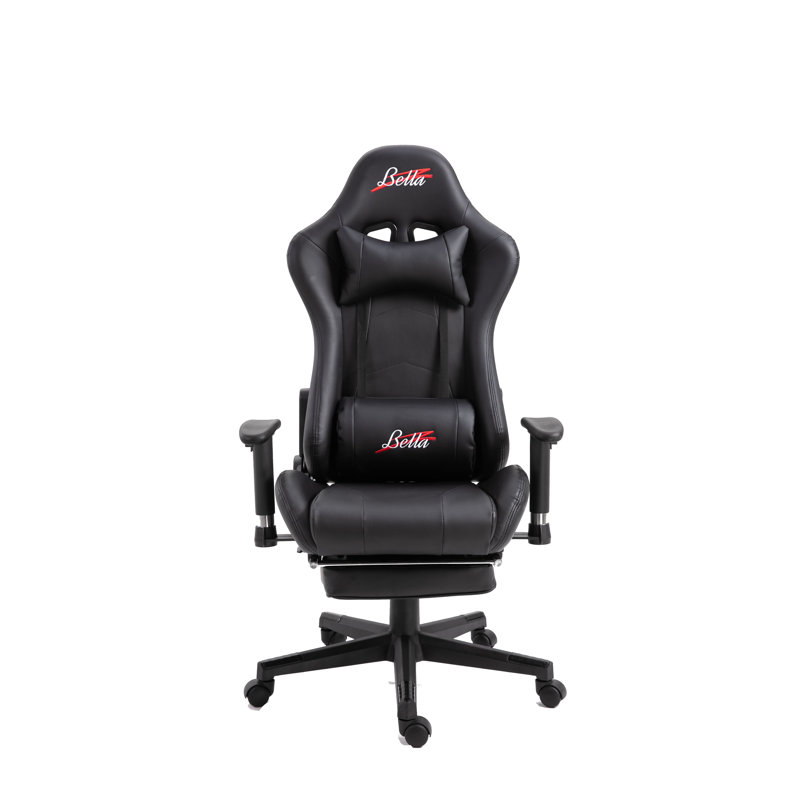 Fauteuil lombaire de massage pour PC et fauteuil de jeu de course, Noir
